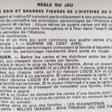 Ancient game of families kings and figures of the history of France