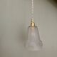 Vintage Art Deco frosted glass tulip pendant light