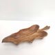 Top basket in vintage wood leaf shape