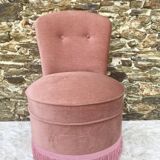 Toad armchair, vintage velvet fireside chair