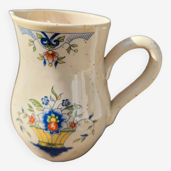 Small earthenware pitcher with Rouen decor - les poteries du moulin