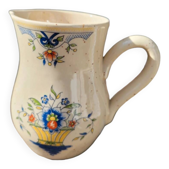 Small earthenware pitcher with Rouen decor - les poteries du moulin
