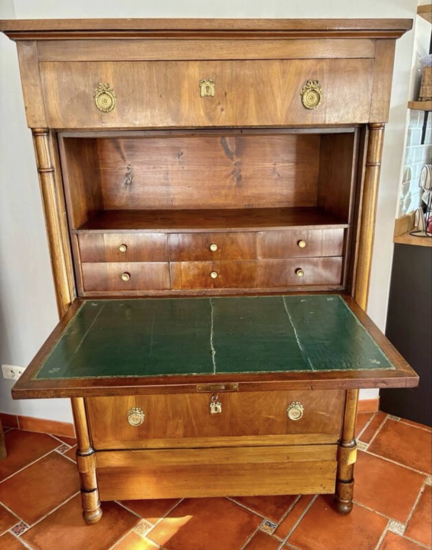 Empire walnut secretary