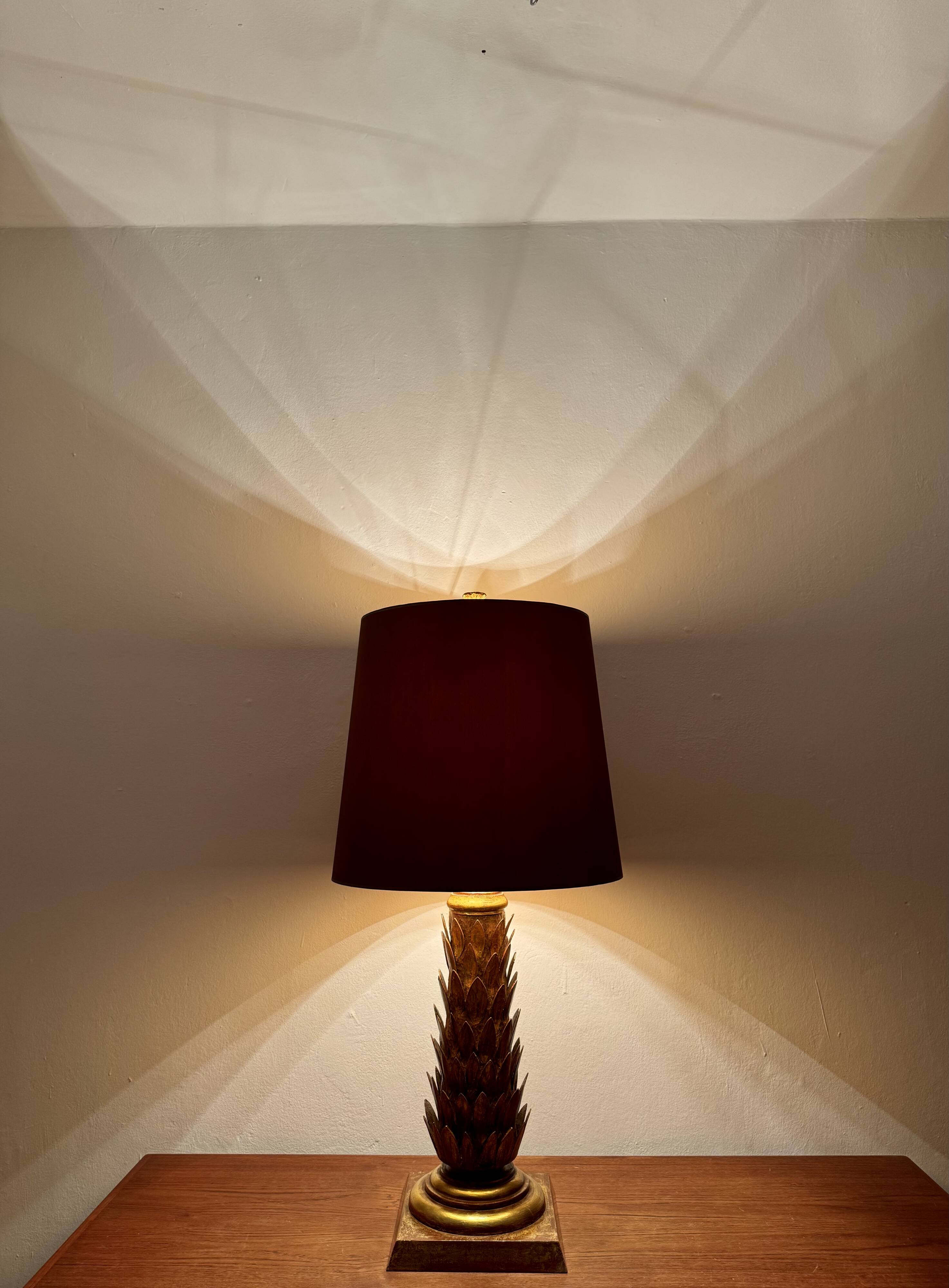 XXL Gilded Italian Hollywood Regency Table Lamp