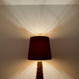 Lampe de table italienne dorée de style Hollywood Regency