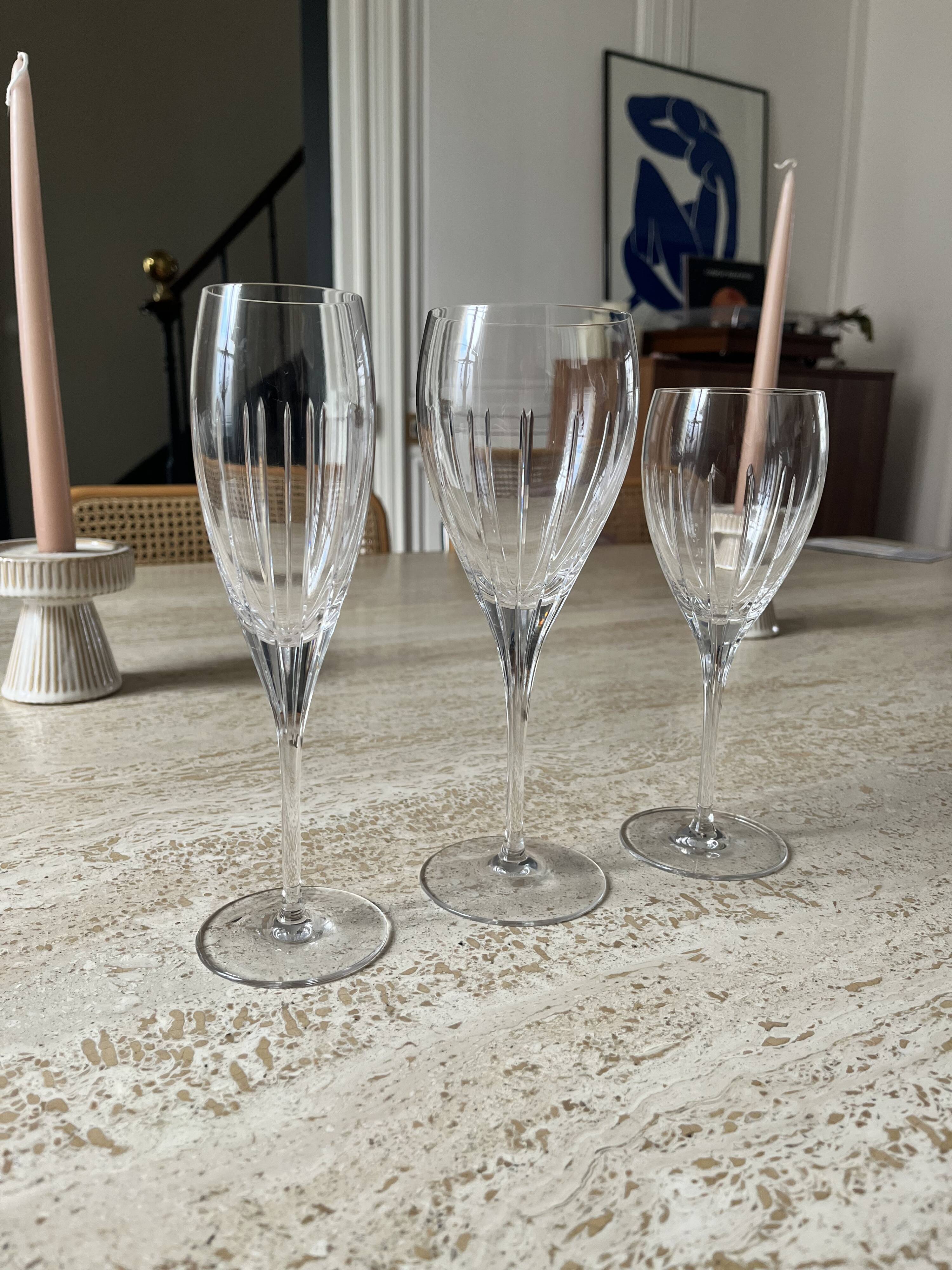 Christofle crystal glass service
