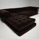 Early edition Mah Jong sofa in brown cotton velvet by Roche Bobois