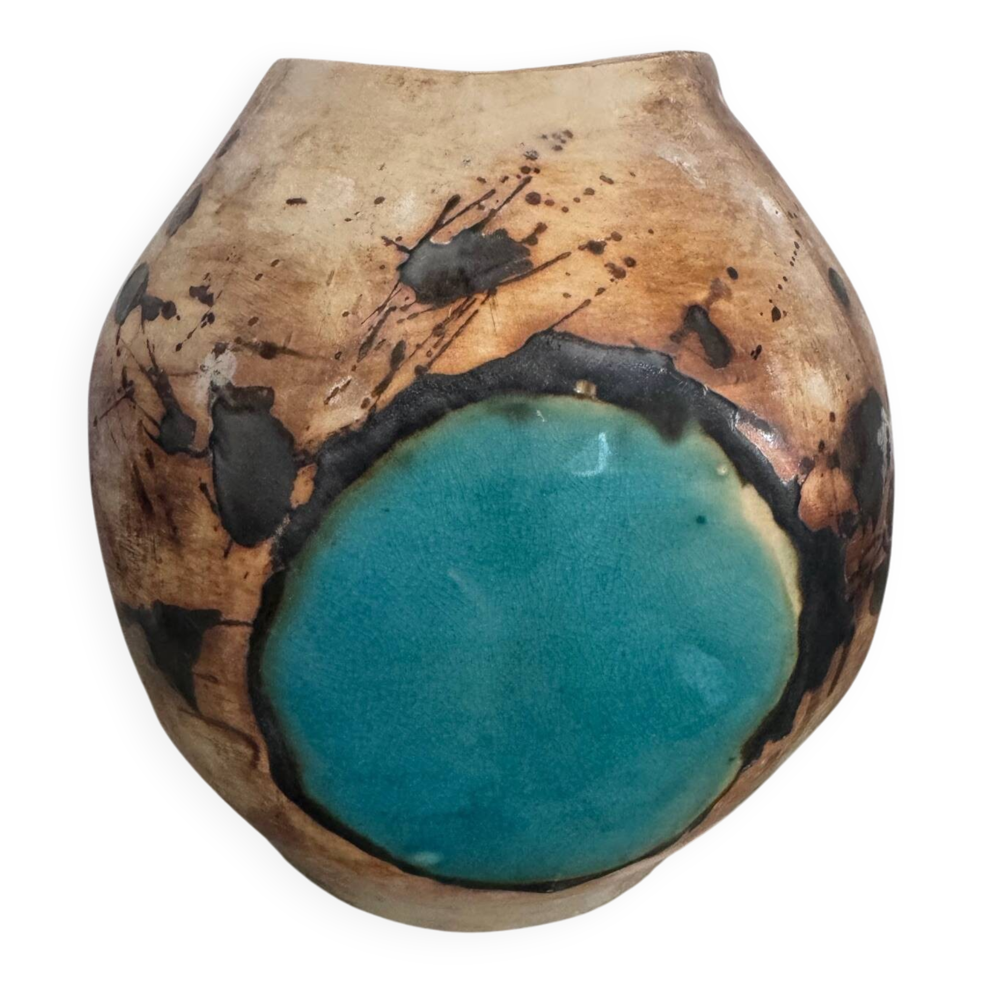 blue Chinese vase dove pottery