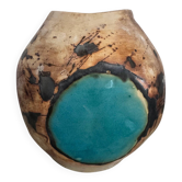 blue Chinese vase dove pottery