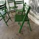 Set of 5 wooden folding chairs
