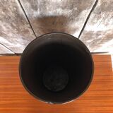 Boiled cardboard umbrella stand + brass strapping + vintage interior tray #a312