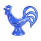 Vintage blue ceramic rooster edited by The Caves of Dieulefit