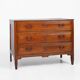 French rustic chest of drawers in solid oak with 3 drawers, ca. 1850