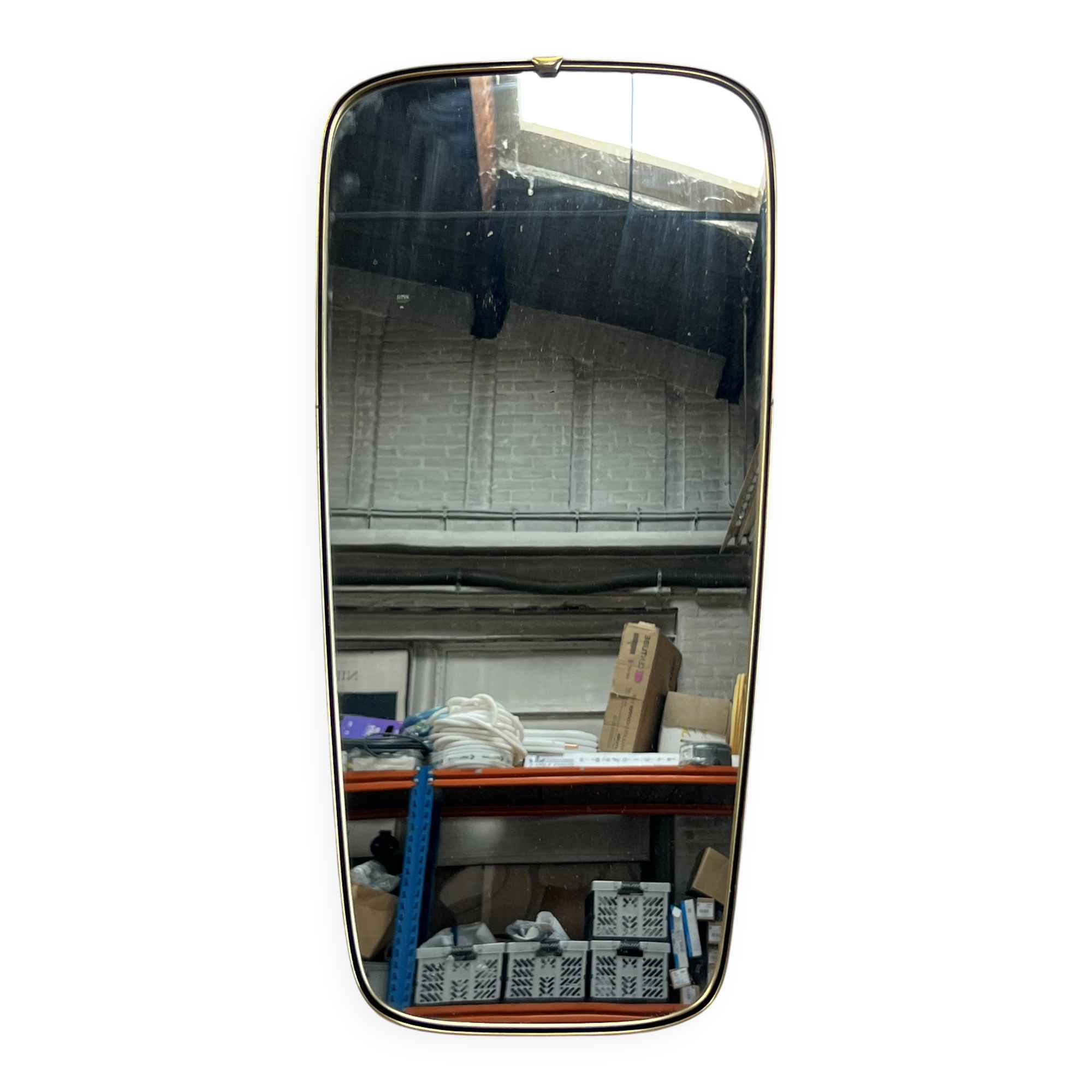 Vintage Mirror With Brass Gold Frame