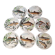 Lot de 8 assiettes poisson Gien
