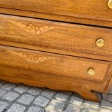 Art deco chest of drawers in oak