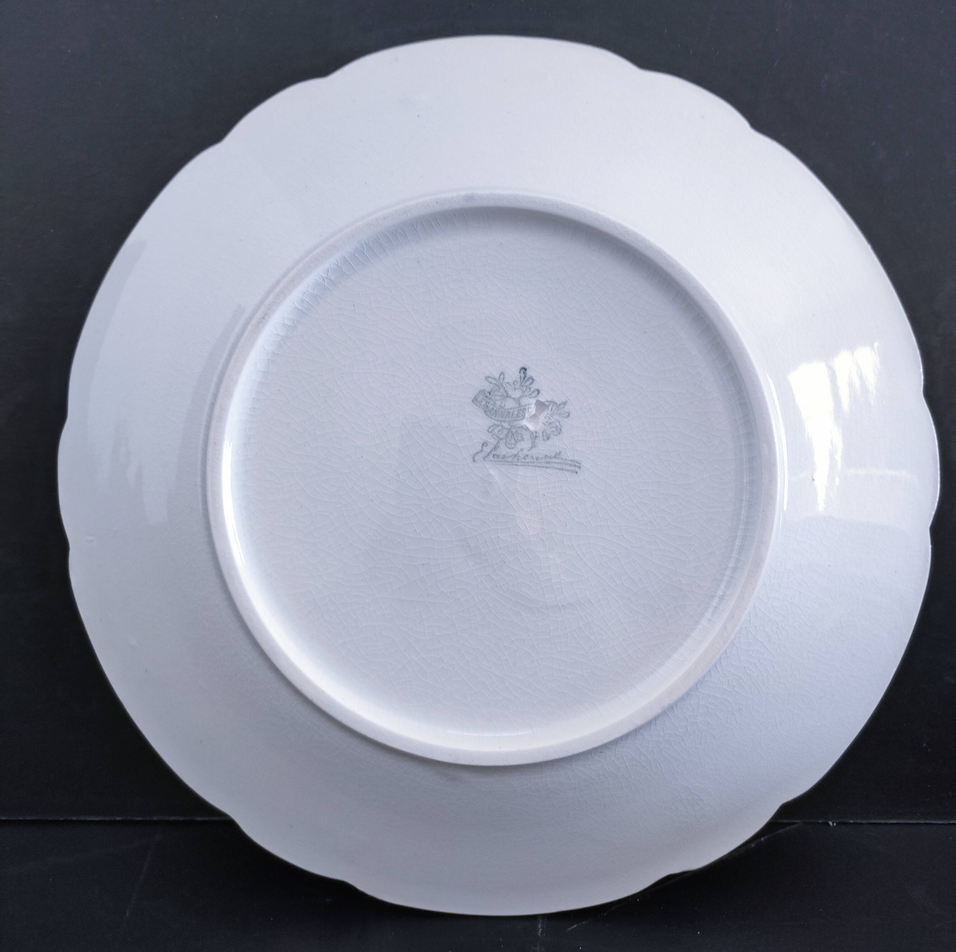 Five "gui" plates by Edmond Lachenal, Art Nouveau