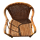 Fauteuil lounge colonial en rotin vintage