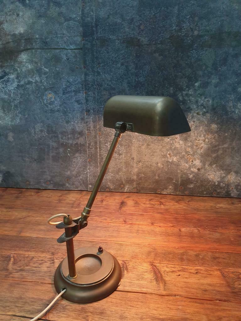 Antique brass desk lamp