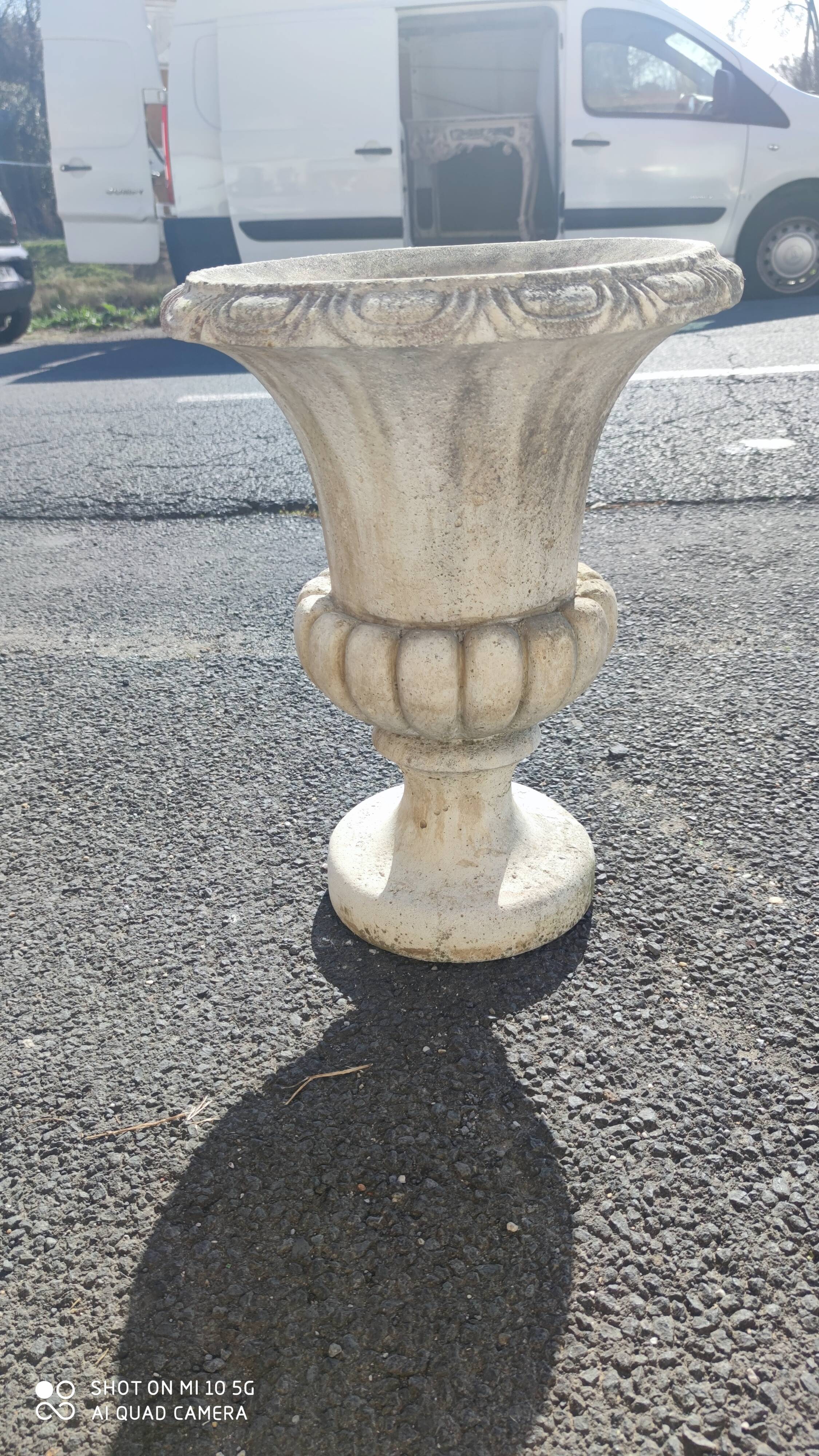 Medici vase in reconstituted stone, circa 1950