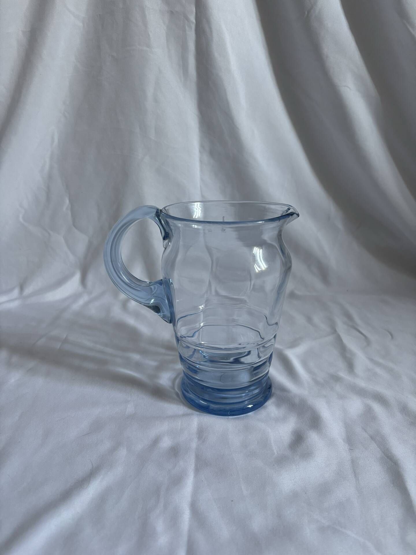 Art Deco blue glass carafe