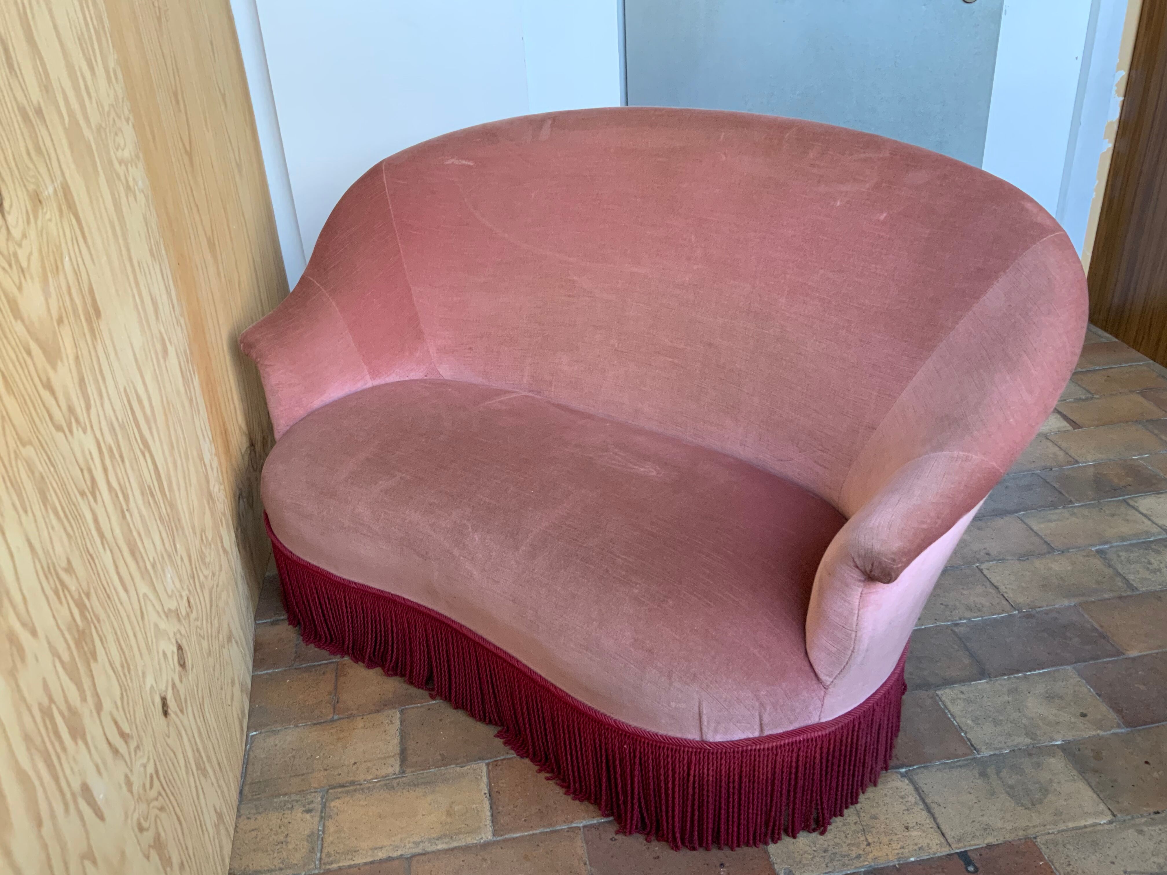Velvet sofa