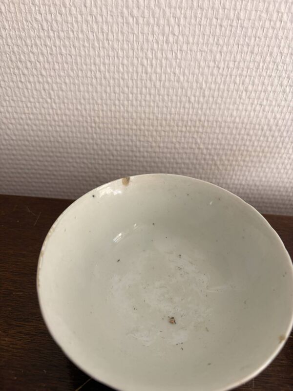 Lot Bol Riz Thé Bleu Blanc Porcelaine Chine Bleu Cobalt Dragons Impériaux