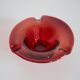Cendrier en Verre Rouge du Milieu du Siècle, Italie, 1970s