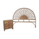 Bedhead and rattan nightstand