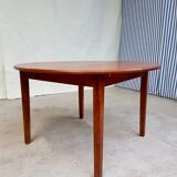 Danish teak round extending dining table