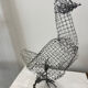 Sculpture poule en métal