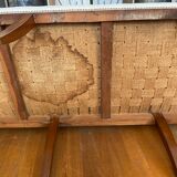 Walnut bench, from the restoration period, covered in white.