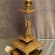 Lamp foot XIXth Louis XIV with stylized dauphin mounted in lamp without transformation