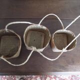 3 handcrafted wicker hanging baskets