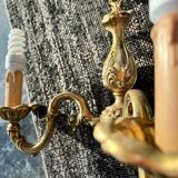 Wall lamp type Louis XV in bronze