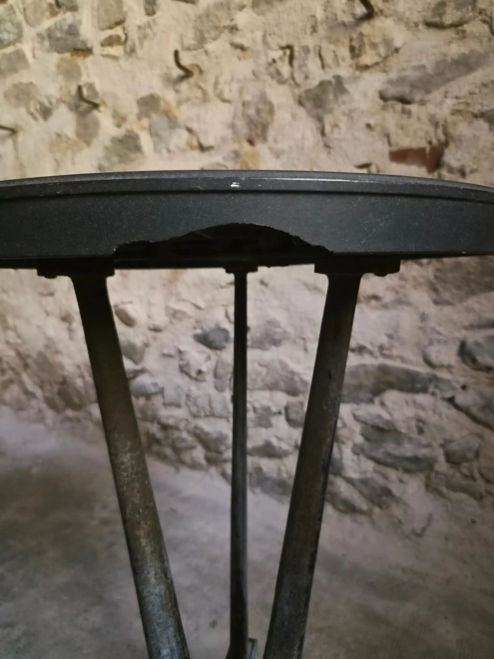 French Art Deco bistro table REX with a bakelite top, circa 1930.