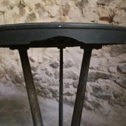 Table bistrot Art déco française REX avec plateau en bakélite, vers 1930