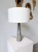 Blue ceramic table lamp in 1950s style