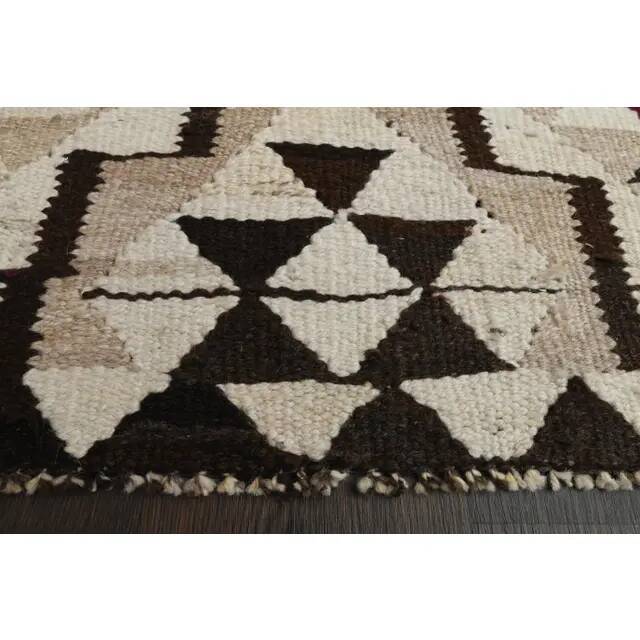1970s Vintage Turkish Hand-Knotted Wool Cotton Beige Runner Rug 91x350
