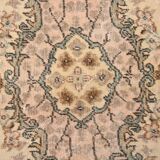 3x7 Cream & Brown Oriental Vintage Rug, 108x207Cm
