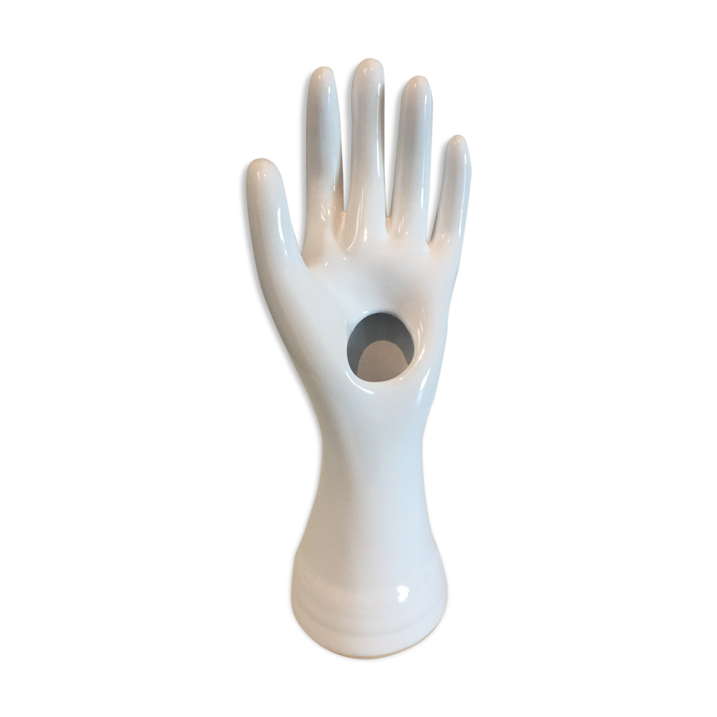 Vintage man hand vase