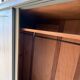 Armoire parisienne penderie 1960 vert grisé rénovée 