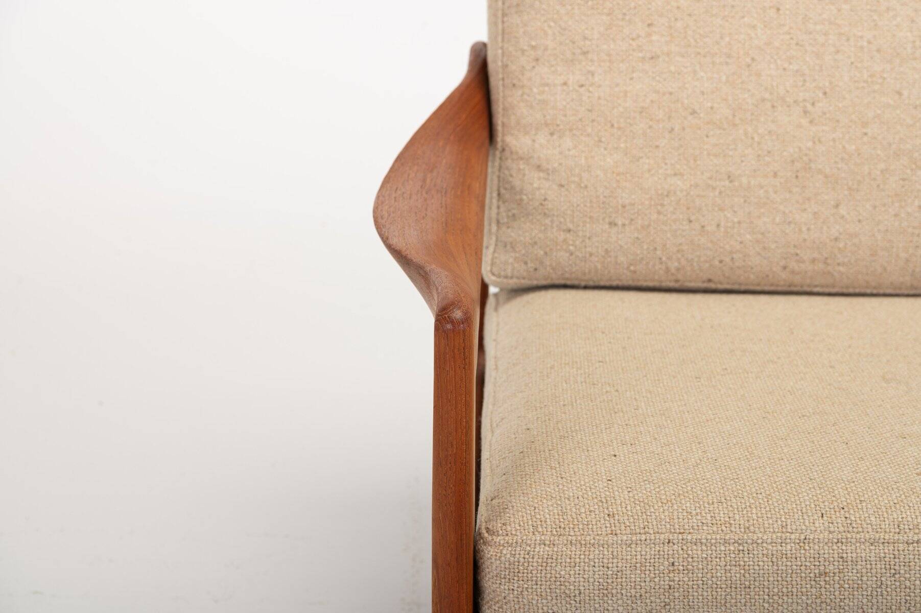 Easy chairs and ottoman by Illum Wikkelsø for Niels Eilersen, Denmark, 1960s, set of 3