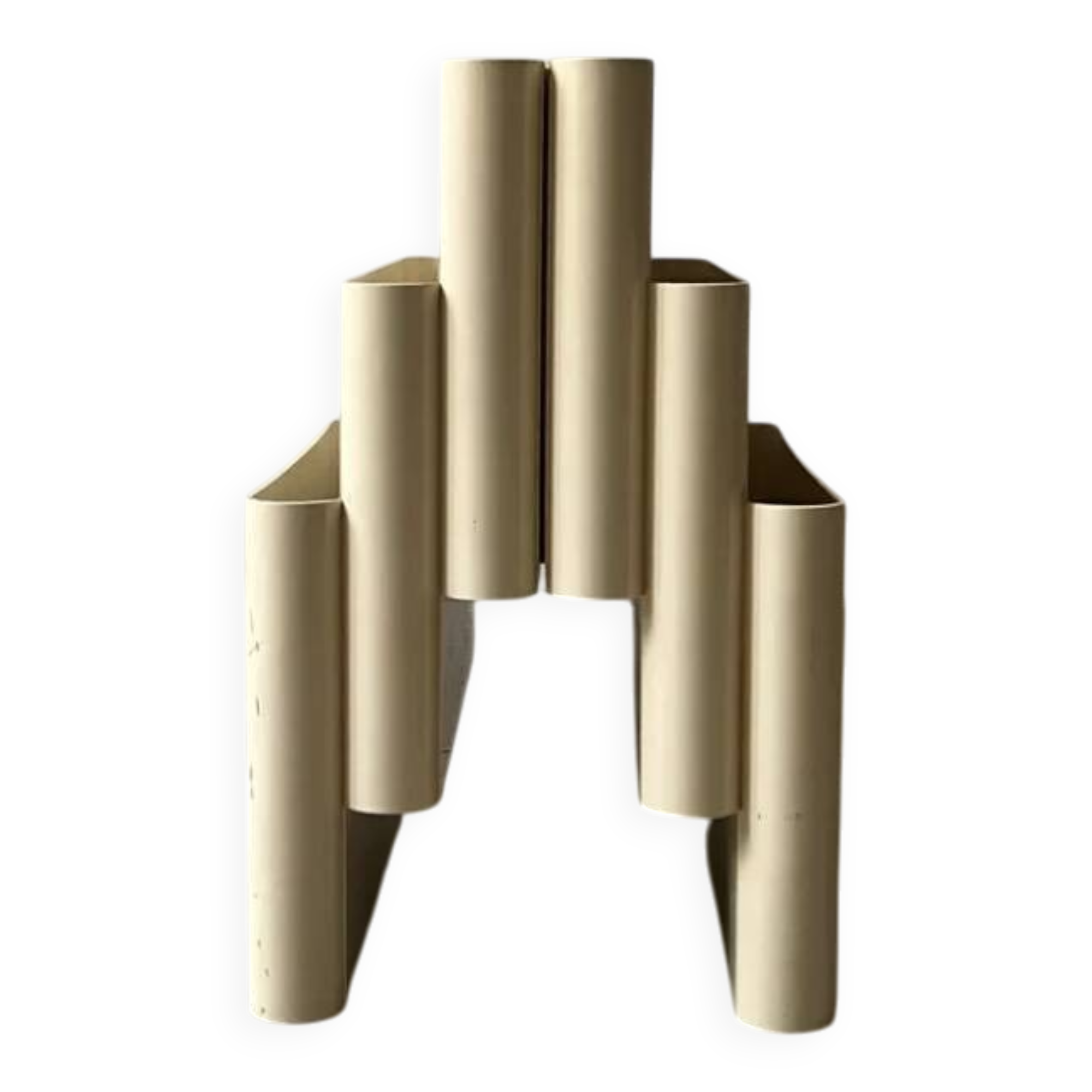 Off-white magazine rack by Giotto Stoppino for Kartell, Italy 1970s