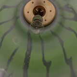 Orange glass pendant by Peill Putzler, Germany, 1970.