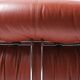 Canapé  Soriana en cuir rouge par Afra et Tobia Scarpa pour Cassina, Italie