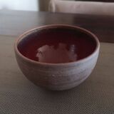 Chamotte terracotta bowl - Enamelled interior
