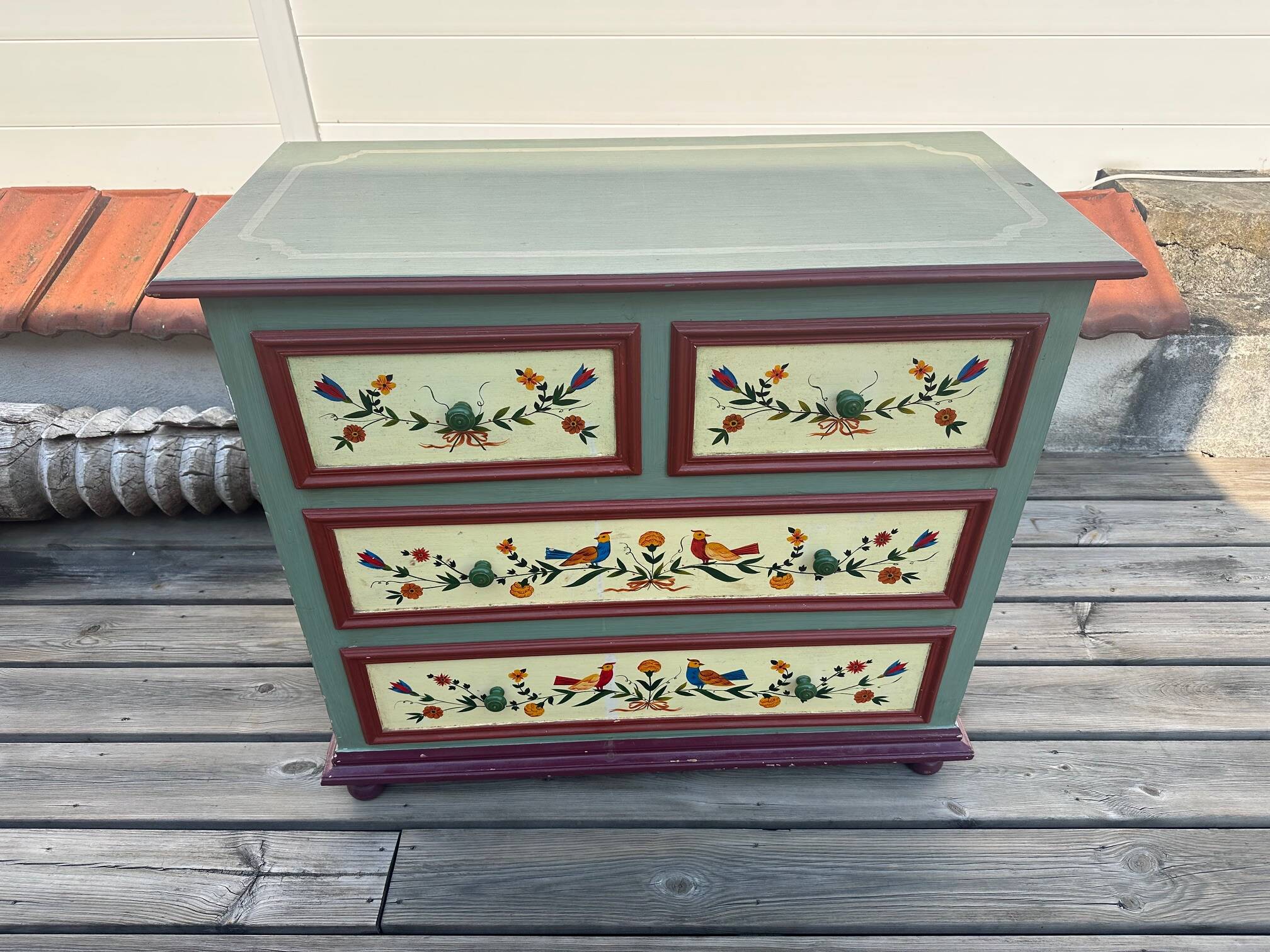 Hand painted chest of drawers