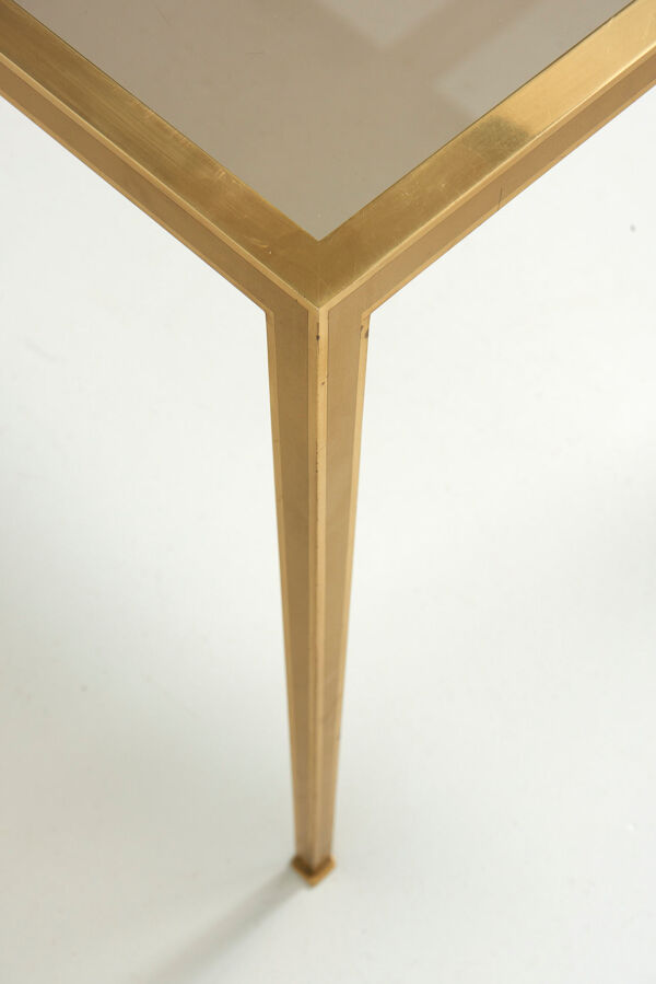Ensemble de deux tables d’appoint avec un cadre en laiton - années 1960
