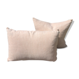 2 cushions stripes pink